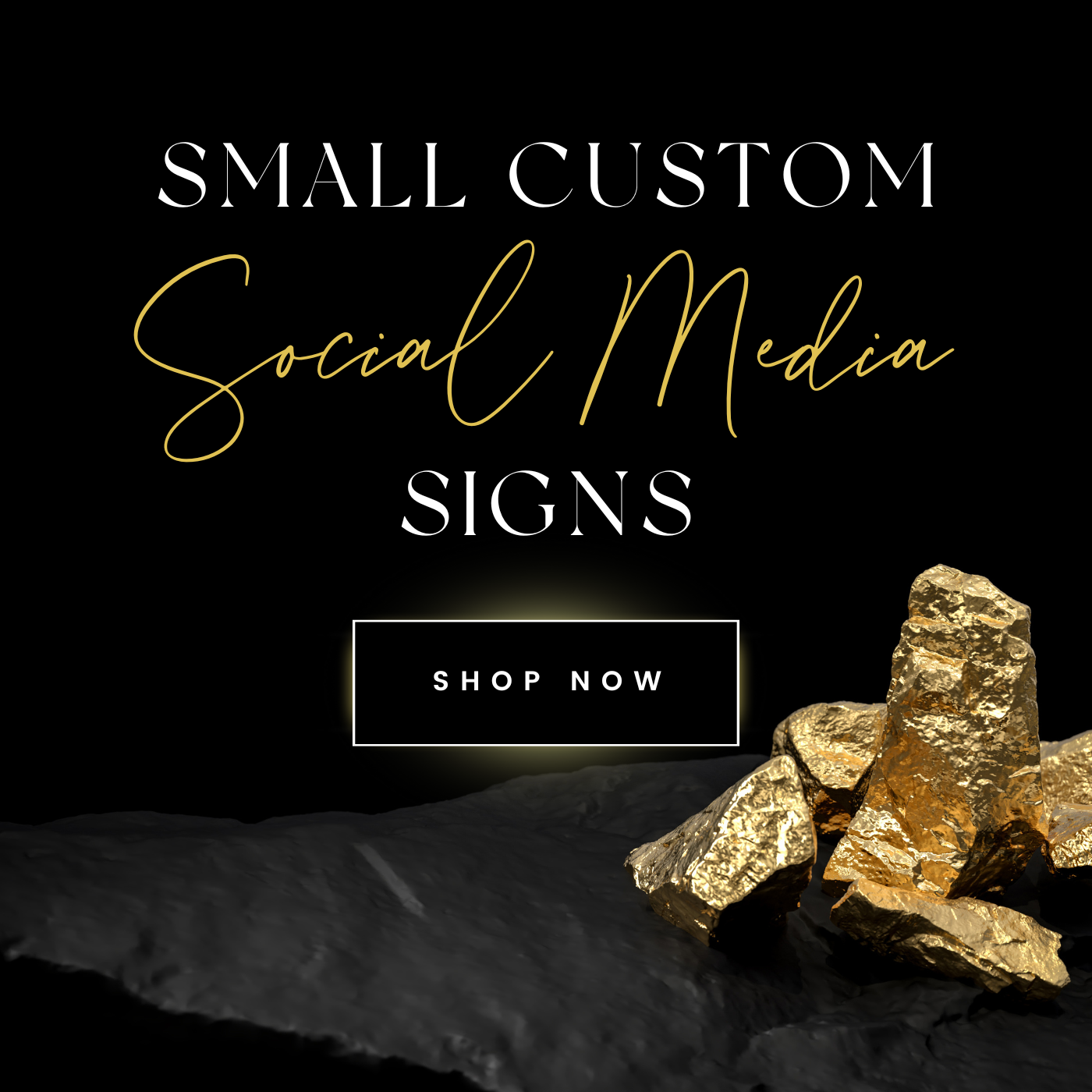 Small Custom Social Media Sign