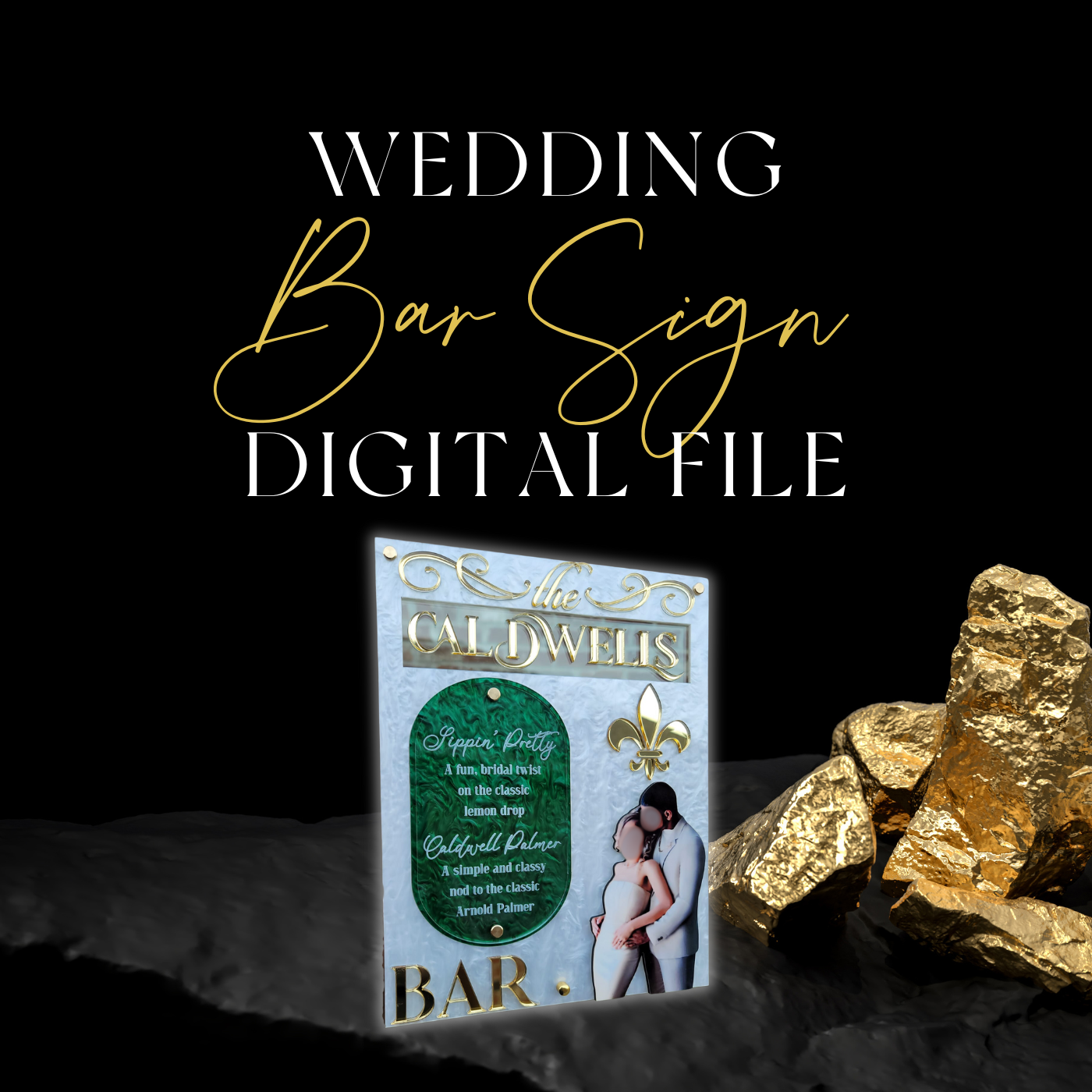 Wedding Bar Sign- Digital File